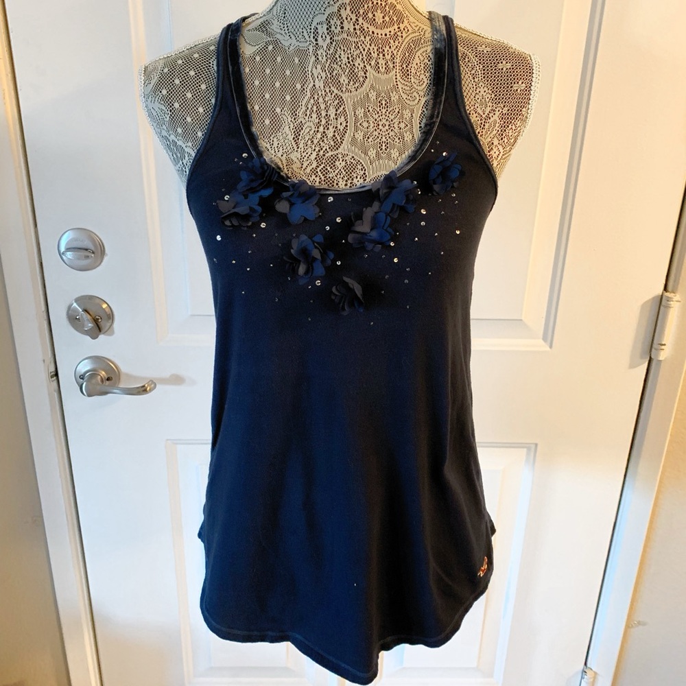 Hollister Navy Racerback Tank